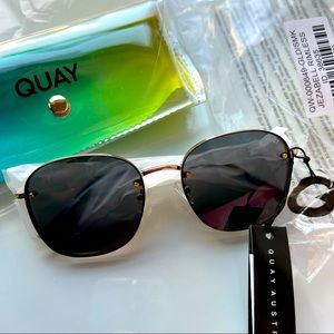 QUAY JEZABELL  rimless gold/smoke sunglasses NIB sold out